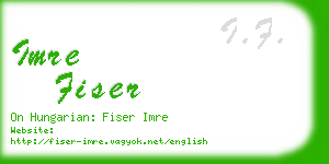 imre fiser business card